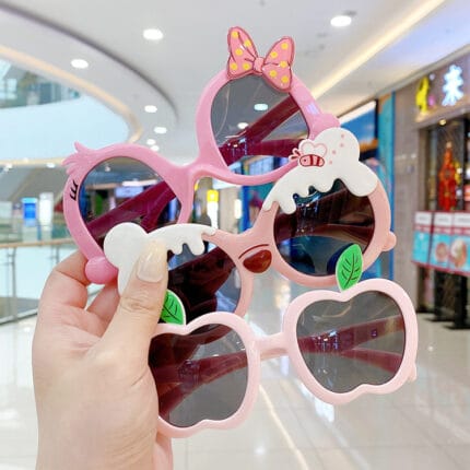 Children's hot style super cute cartoon girl sunglasses